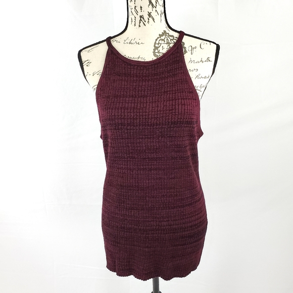 Say What? Purple and Black Halter Tank Size 2X - Picture 4 of 9
